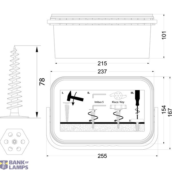 KWM-80 BOX (60 pcs.) Screw-in plug for mounting in insulation image 2