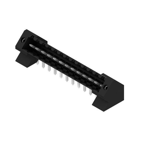 PCB plug-in connector, male header, Flange, THT/THR solder connection, 3.50 mm, Number of poles: 13, 135°, Solder pin length (l): 3.2 mm, tinned, black, Box image 4