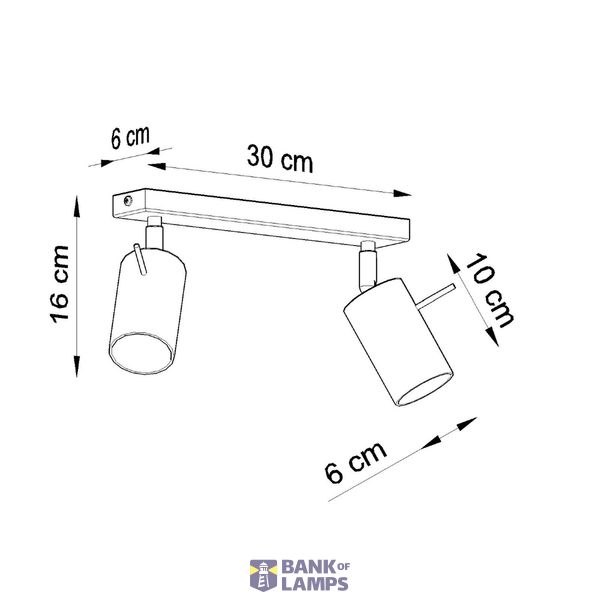 CEILING LAMP RING 2 BLACK GU10 2X40W IP20 image 6