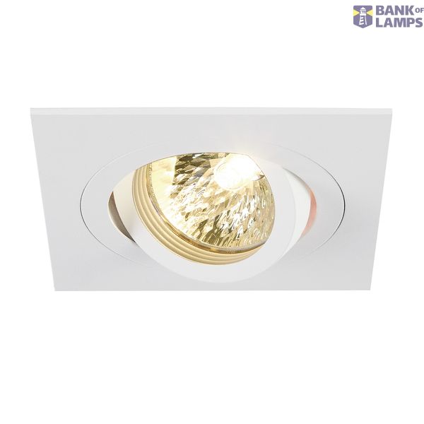 NEW TRIA I MR16 downlight, square, matt white, max. 50W, incl. clip springs image 4