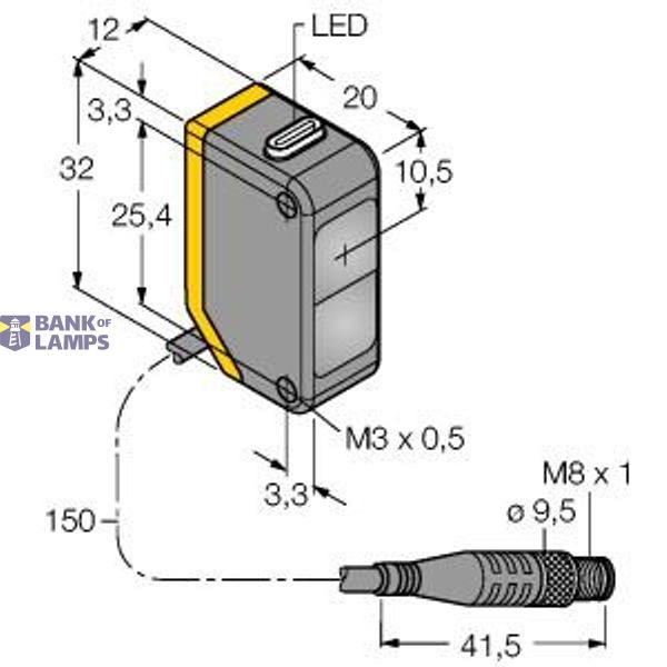 Photoelectric Sensor Opposed Mode Sensor (Receiver)   Q20NRQ image 2