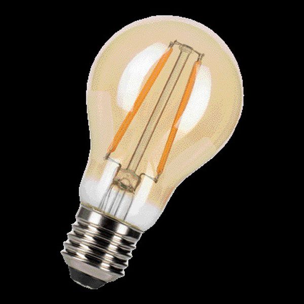 LED Filament A60 E27 240V 8W 2200K Gold Dimm image 2