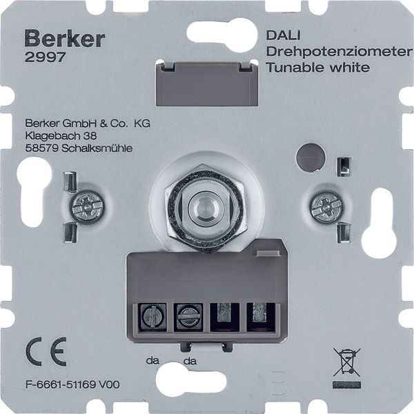 Rotary potentiometer DALI, Tunable white, soft-lock, light control image 1