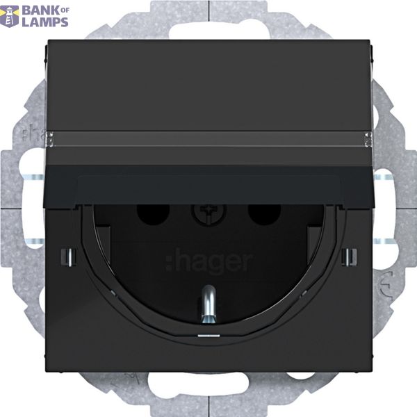 SCHUKO wall socket, augmented, text-to-text, variable 45°, A.x/C.x black and white. image 1