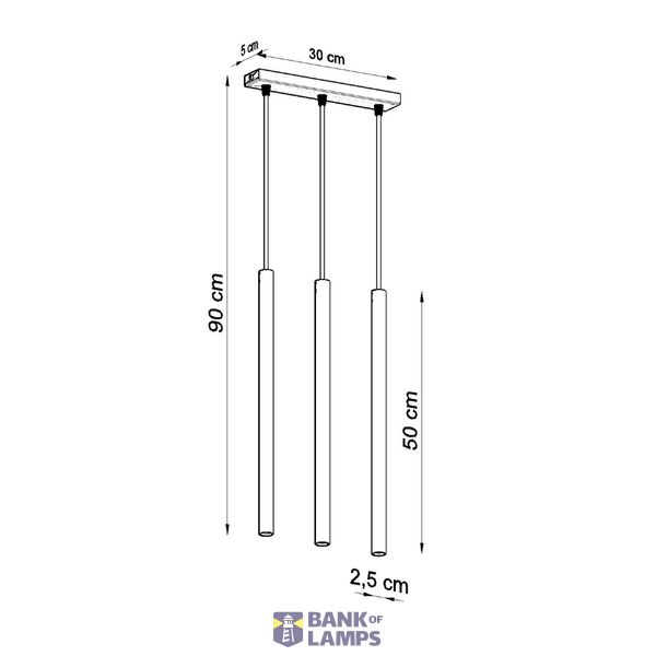 HANGING LAMP PASTELO 3 BLACK G9 3X40W IP20 image 5