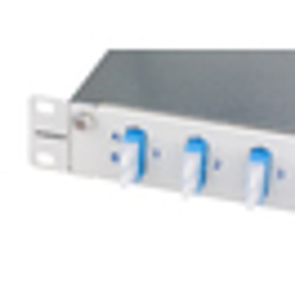 FO Patchpanel 19", 1U, sliding, for 24 fibers, SC, SM image 6