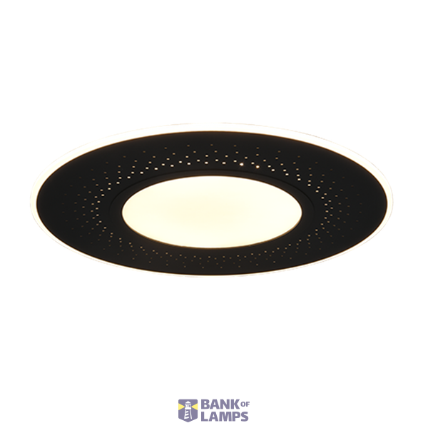 Verus LED ceiling lamp 70 cm matt black image 1