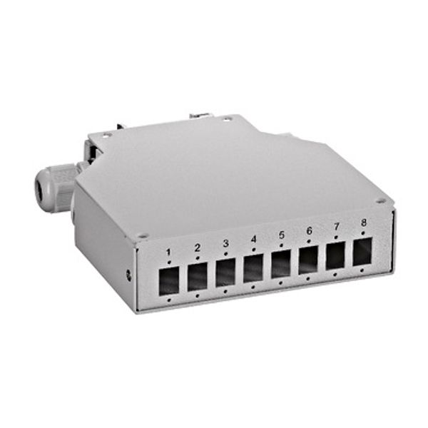 FO Splicebox for DIN Rail empty, 6 LC-Duplex, RAL7035 image 1