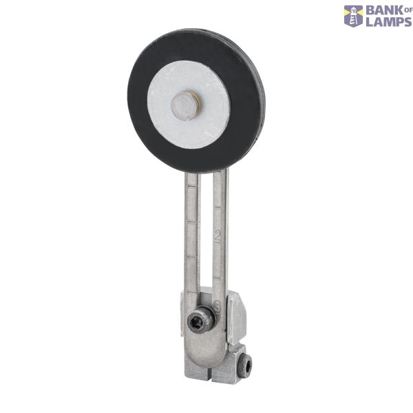 Replacement actuator for WL series limit switch: adjustable roller lever, 49mm dia. rubber roller WL  9127F image 1