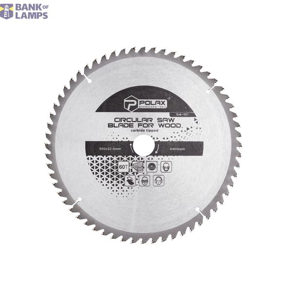 Circular saw blade for wood, carbide tipped 300x32.0/30.0, 60Т image 1