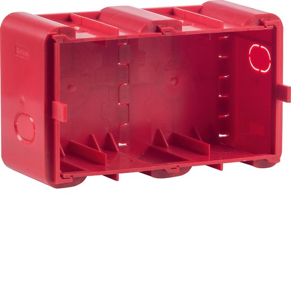 Wall box 2gang for flush-mounted installation, R.8, red image 1