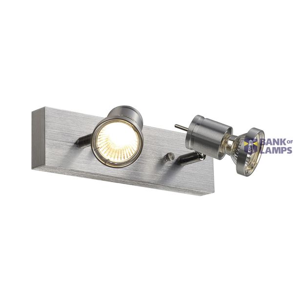 SOUVEREEN II QPAR51,wall and ceiling light, brushed aluminium, spot, max. 75W image 2