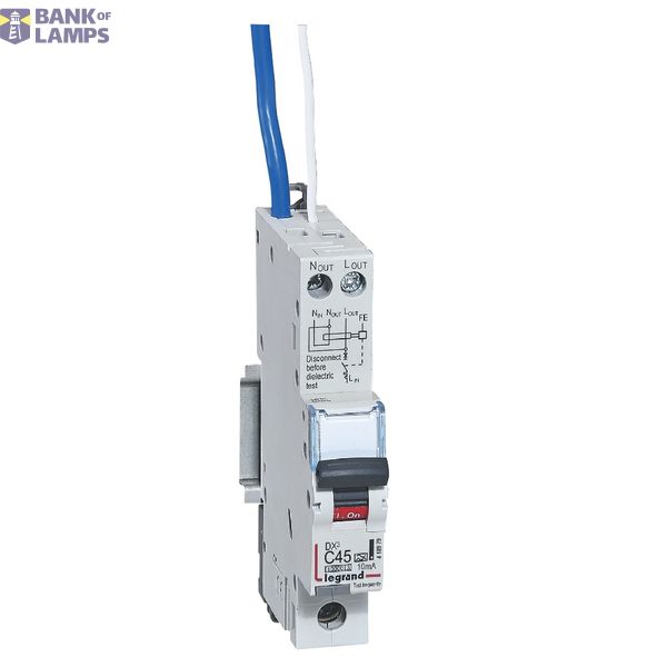 RCBO DX3 10000A 1 pole 45A curve C type A 10mA image 1