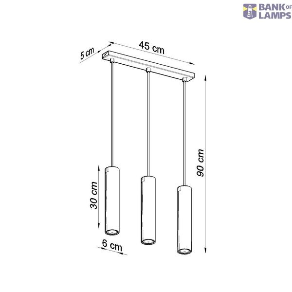 HANGING LAMP LAGOS 3L WHITE GU10 3X40W IP20 image 3