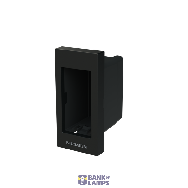 Frame for metallic and plastic profiles - Niessen logo - 1M - Matt Black image 2