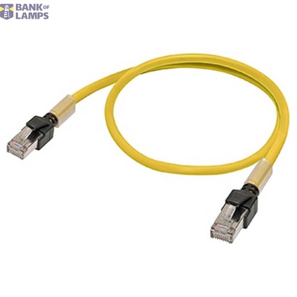 Ethernet patch cable, S/FTP, Cat.6A, PUR (Yellow Flexible), 0.3 m XS6W0071F image 1