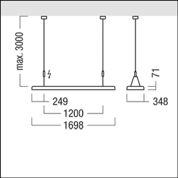 TRAMAO S D+/I 7500-940 LDE OP AZF - Pendant luminaire image 3