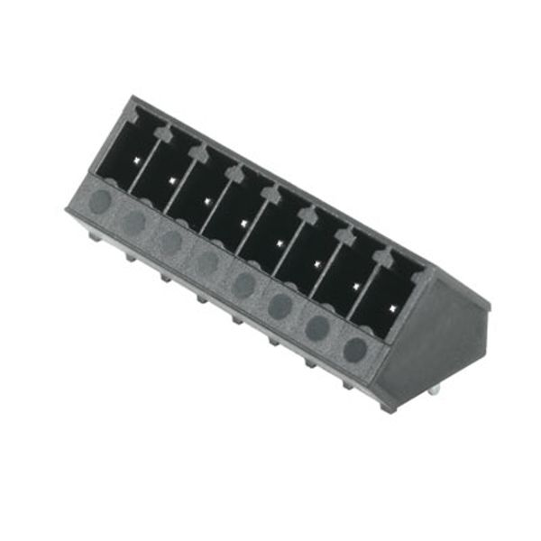 PCB plug-in connector, male header, closed side, THT/THR solder connection, 3.81 mm, Number of poles: 13, 135°, Solder pin length (l): 3.2 mm, tinned, black, Box image 1