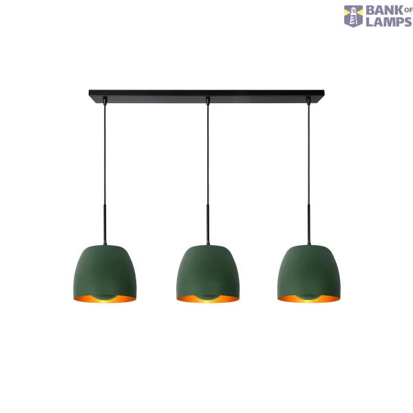 Lucide NOLAN - Pendant light - 3xE27 - Green image 1