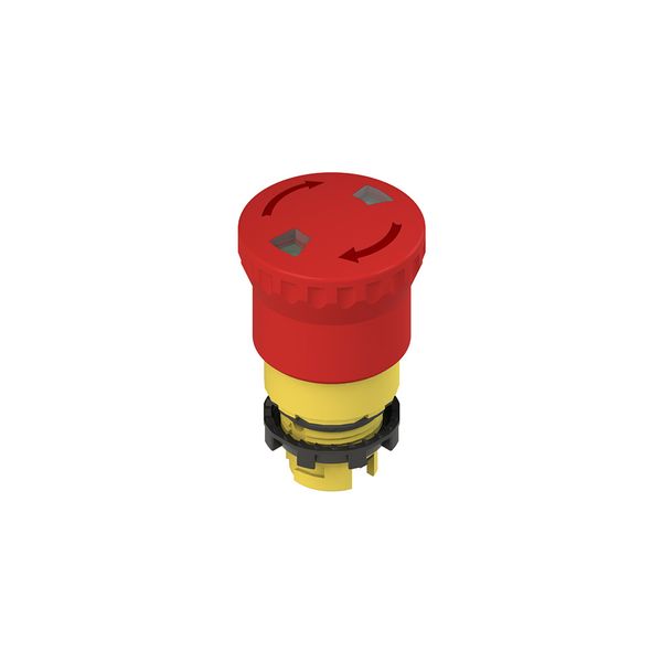 Turn to release emergency pushbutton with mechanical indicator image 1