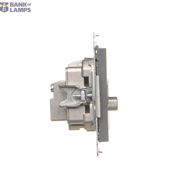 IP44 single socket outlet with frame seal - same color flap&frame, module, 16A, quick connection, matt aluminum image 1