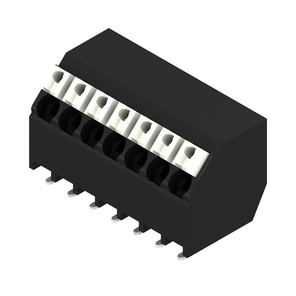 Printed circuit board terminals, 3.50 mm, Number of poles: 7, 135°, black, PUSH IN with actuator, Clamping range, max. : 1.5 mm², Tape image 4