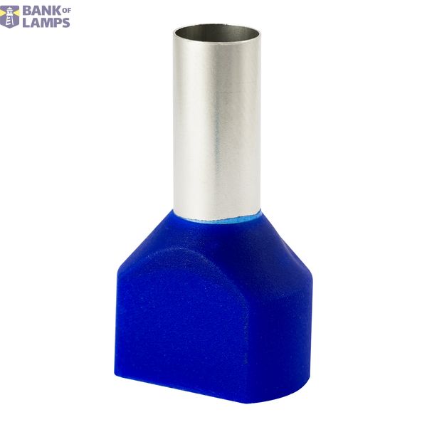 Double insulated sleeve terminal HI 2x16.0/18-ni blue, Al/Cu image 1