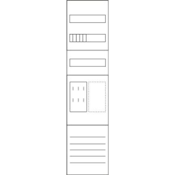 Meter mounting unit, 1-fold, equipped, version  M17B0013 image 1
