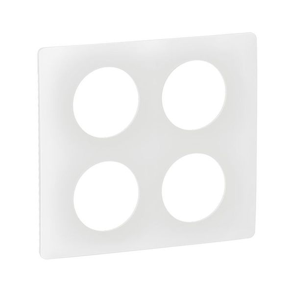 PLATE 2X2 GANG ENAMELLED WHITE image 2