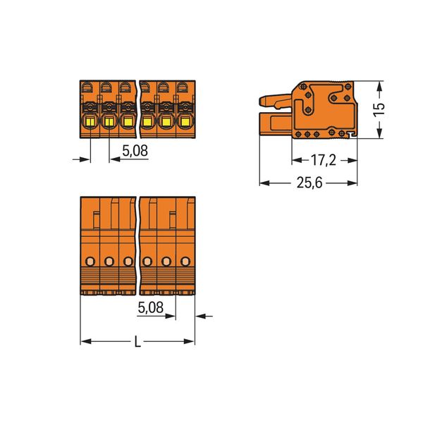2231-317/102-000 1-conductor female connector; push-button; Push-in CAGE CLAMP® image 3