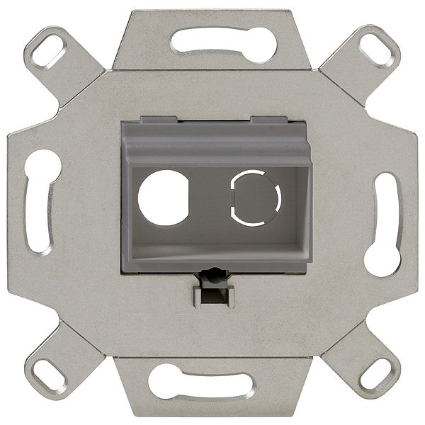 Mounting adapter, ST, 2-fold, black (similar to RAL 9005), for TAE covers image 1