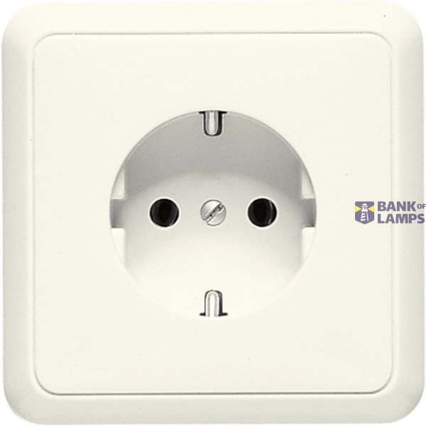 SCHUKO socket, 16 A 250 V ~, with frame, Duroplast, ST 550, white image 1