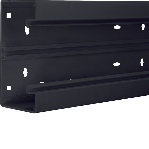 Wall trunking base front mounted BR 68x130mm lid 80mm of pvc in graphi image 1