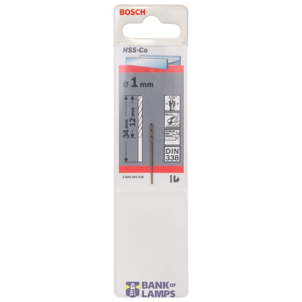 Metal drill bits HSS-Co, DIN 338 1 x 12 x 34 mm 1 pcs. image 2