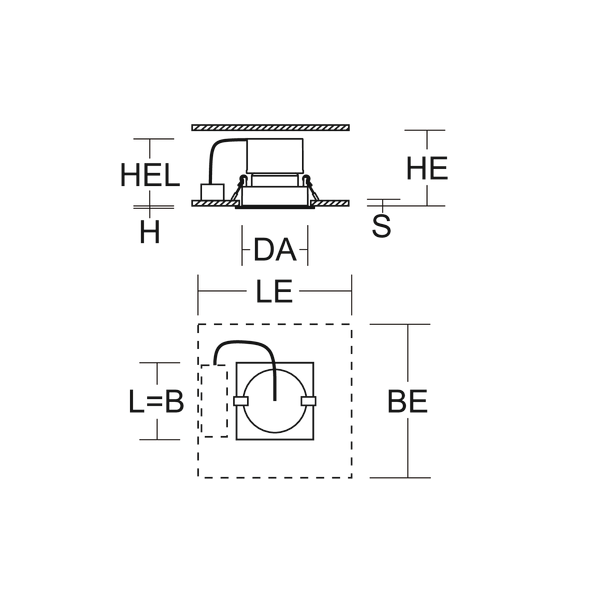 LEVIDO SWING square, 7,5 / 12 W, 650 / 1000 lm, 830, black, Phase-cut  image 3