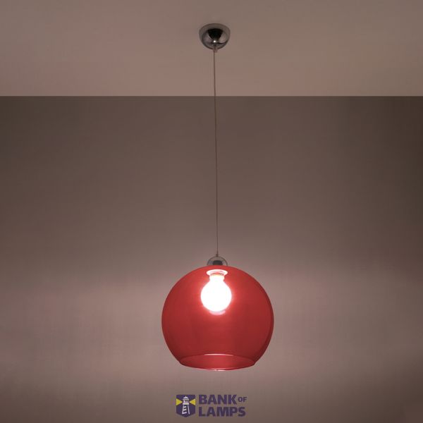 HANGING LAMP BALL RED E27 1X60W IP20 image 8