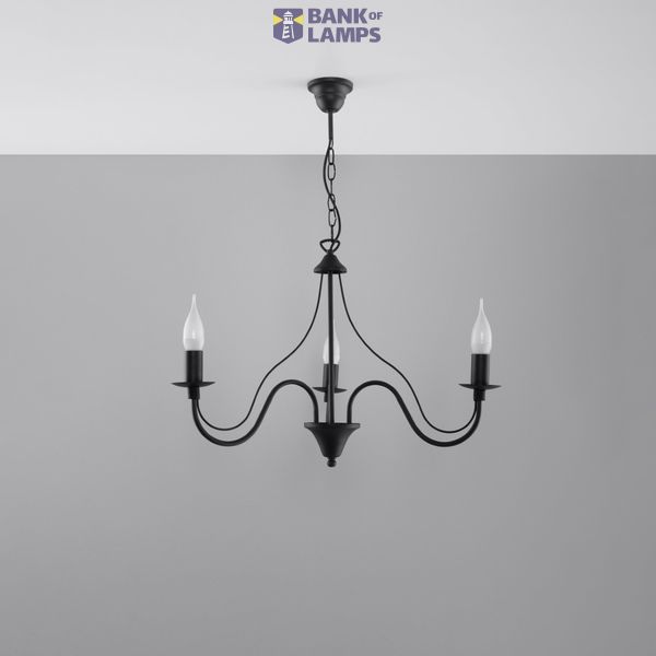 CHANDELIER MINERVA 3 BLACK E14 3X40W IP20 image 5