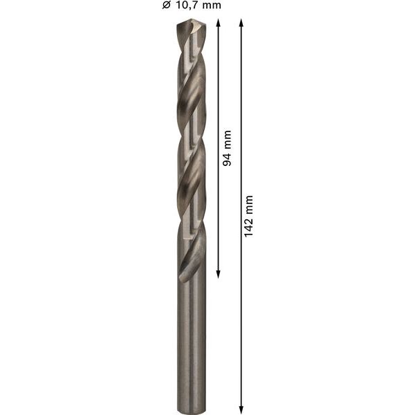Metal drill bits HSS-G, DIN 338 10,7 x 94 x 142 mm 5 pcs. image 2