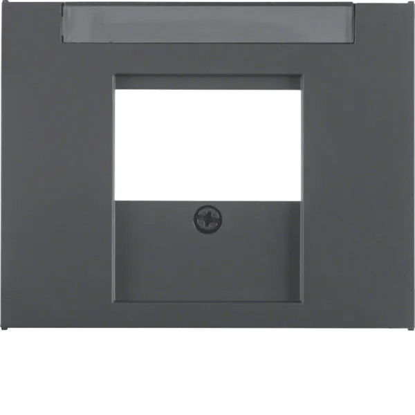 Data socket mask with label holder, K.1 anthracite, matt image 1