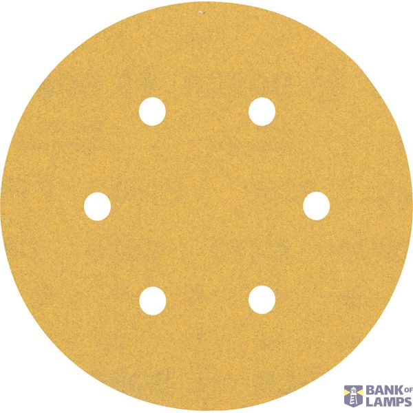 EXPERT C47 Sandpaper with 6 holes for Random Orbital Sanders 15 mm, G 18 5-pc image 1