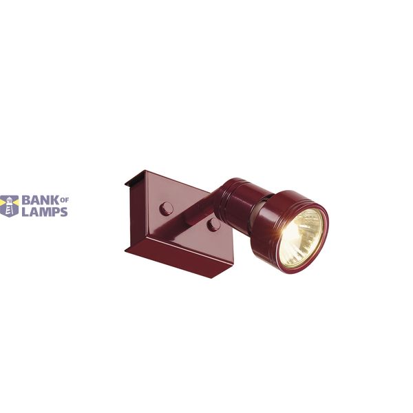 PURI 1 ceiling luminaire, 1xGU10 max.50W with Decoring, ruby image 3