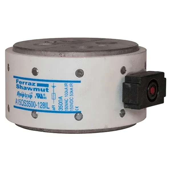 Fuse A15QS 150VAC 150VDC 3500A Hockey Puck, Bolt-In IL Indicator image 1
