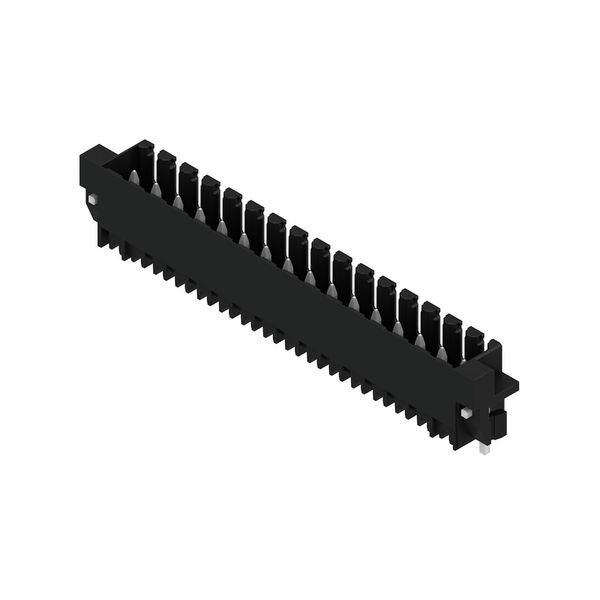 PCB plug-in connector, male header, Clip-on flange, THT/THR solder connection, 3.50 mm, Number of poles: 16, 180°, Solder pin length (l): 1.5 mm, tinned, black, Box image 4