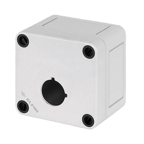 Polycarbonate push-button enclosure 65x65x57, 1 hole Ø 22 image 1