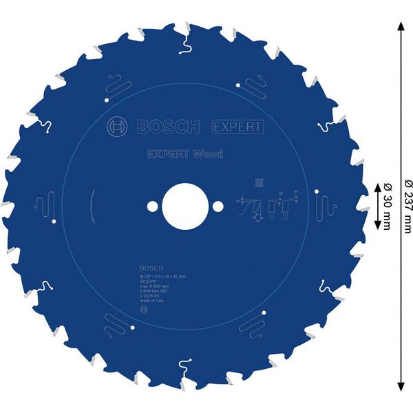 Circular saw blade Expert for Wood 237 x 30 x 2,5 mm, 24 image 3