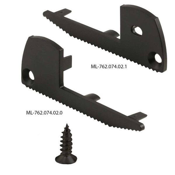 Step-on aluminum profile BL, 59x22 mm, black color, clear diffuser, complete, 2 m image 1