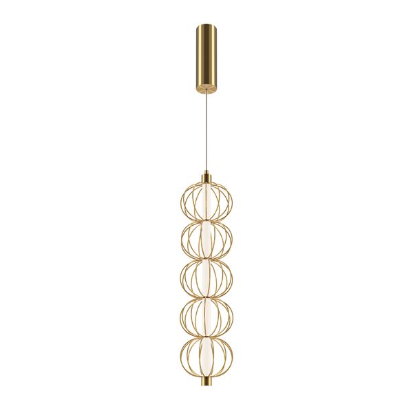 Modern Golden Cage Pendant lamp Gold image 1