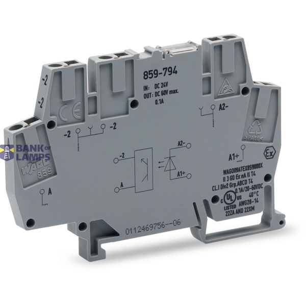 859-794 Optocoupler module; Nominal input voltage: 24 VDC; Output voltage range: 9 … 60 VDC image 2
