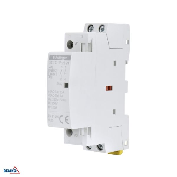 MODULAR CONTACTOR SC101 1P 25A TYP 20 (2NO + 0NC) SCHELINGER image 1