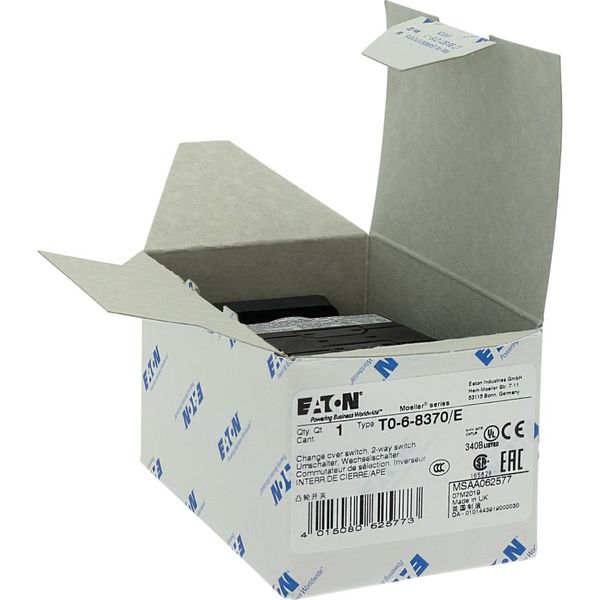 T0-6-8370/E Changeoverswitches, T0, 20 A, flush mounting, 6 contact unit(s), Contacts: 12, 90 °, maintained, Without 0 (Off) position, 1-2, Design number 8370 image 27